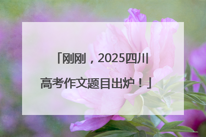 刚刚，2025四川高考作文题目出炉！