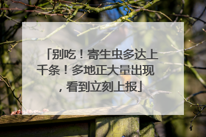 别吃！寄生虫多达上千条！多地正大量出现，看到立刻上报