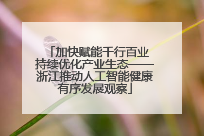 加快赋能千行百业 持续优化产业生态——浙江推动人工智能健康有序发展观察