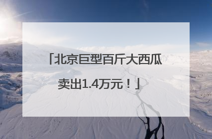 北京巨型百斤大西瓜卖出1.4万元！