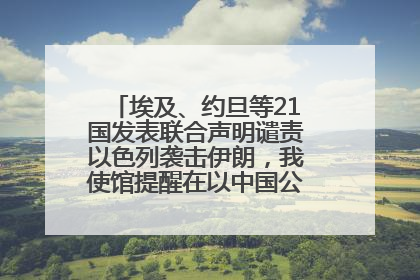 埃及、约旦等21国发表联合声明谴责以色列袭击伊朗，我使馆提醒在以中国公民尽快陆路离境