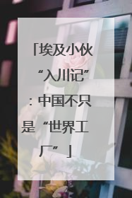 埃及小伙“入川记”：中国不只是“世界工厂”