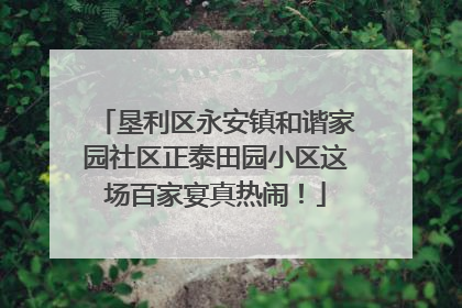 垦利区永安镇和谐家园社区正泰田园小区这场百家宴真热闹！