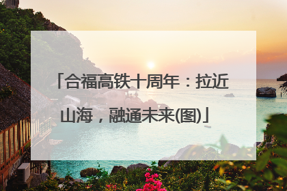合福高铁十周年：拉近山海，融通未来(图)