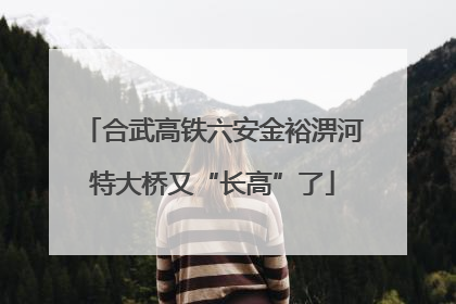 合武高铁六安金裕淠河特大桥又“长高”了