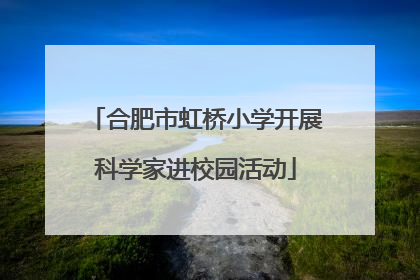 合肥市虹桥小学开展科学家进校园活动