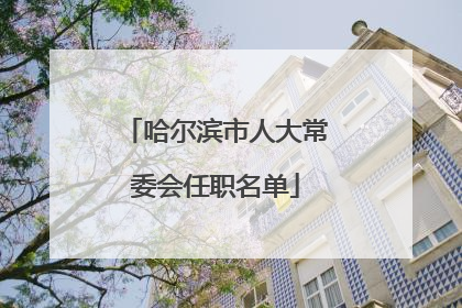 哈尔滨市人大常委会任职名单