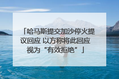 哈马斯提交加沙停火提议回应 以方称将此回应视为“有效拒绝”