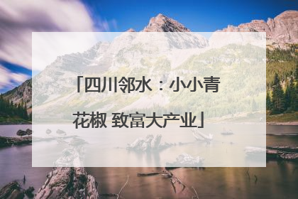 四川邻水：小小青花椒 致富大产业