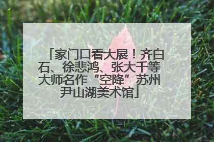 家门口看大展！齐白石、徐悲鸿、张大千等大师名作“空降”苏州尹山湖美术馆