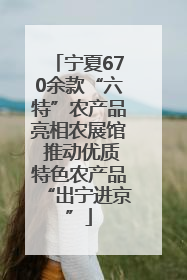 宁夏670余款“六特”农产品亮相农展馆 推动优质特色农产品“出宁进京”