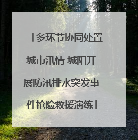 多环节协同处置城市汛情 城阳开展防汛排水突发事件抢险救援演练