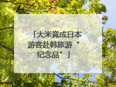 大米竟成日本游客赴韩旅游“纪念品”