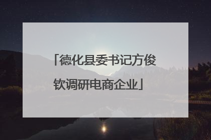 德化县委书记方俊钦调研电商企业