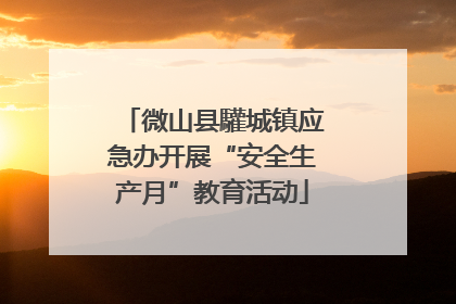 微山县驩城镇应急办开展“安全生产月”教育活动