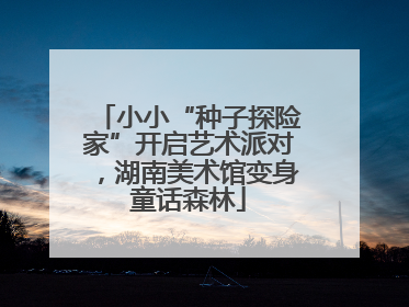 小小“种子探险家”开启艺术派对，湖南美术馆变身童话森林
