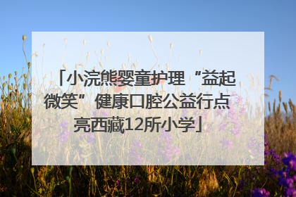 小浣熊婴童护理“益起微笑”健康口腔公益行点亮西藏12所小学