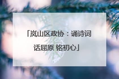 岚山区政协：诵诗词 话屈原 铭初心