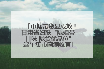 巾帼带货显成效！甘肃省妇联“陇姐带甘味 陇货优品位”端午集市圆满收官