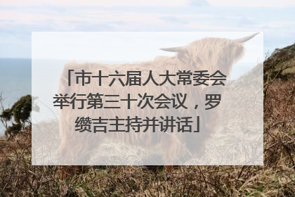 市十六届人大常委会举行第三十次会议，罗缵吉主持并讲话