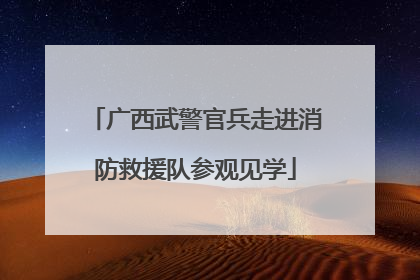 广西武警官兵走进消防救援队参观见学