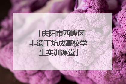 庆阳市西峰区 非遗工坊成高校学生实训课堂