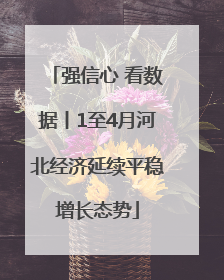 强信心 看数据丨1至4月河北经济延续平稳增长态势