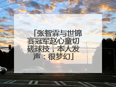 张智霖与世锦赛冠军赵心童切磋球技，本人发声：很梦幻