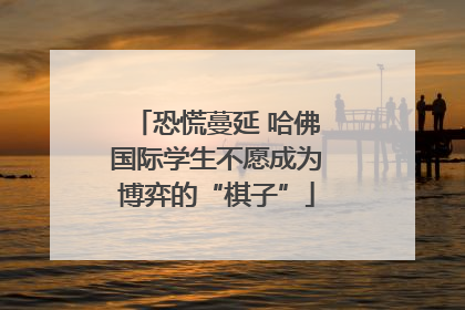 恐慌蔓延 哈佛国际学生不愿成为博弈的“棋子”