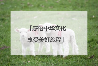 感悟中华文化 享受美好旅程