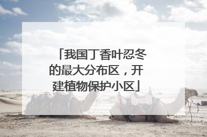 我国丁香叶忍冬的最大分布区，开建植物保护小区