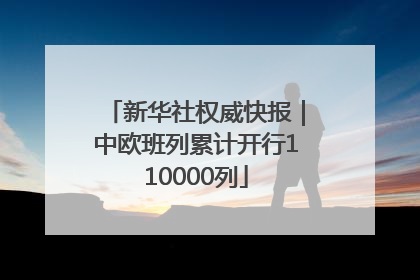 新华社权威快报｜中欧班列累计开行110000列