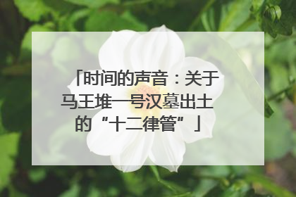 时间的声音：关于马王堆一号汉墓出土的“十二律管”