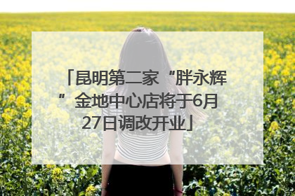 昆明第二家“胖永辉”金地中心店将于6月27日调改开业