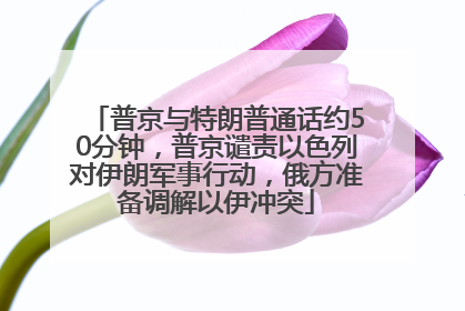 普京与特朗普通话约50分钟，普京谴责以色列对伊朗军事行动，俄方准备调解以伊冲突