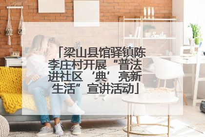 梁山县馆驿镇陈李庄村开展“普法进社区‘典’亮新生活”宣讲活动