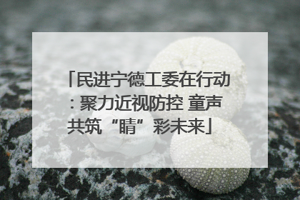 民进宁德工委在行动：聚力近视防控 童声共筑“睛”彩未来