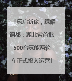 氢启新途，绿耀铜都：湖北省首批500台氢能两轮车正式投入运营
