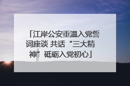 江岸公安重温入党誓词座谈 共话“三大精神”砥砺入党初心