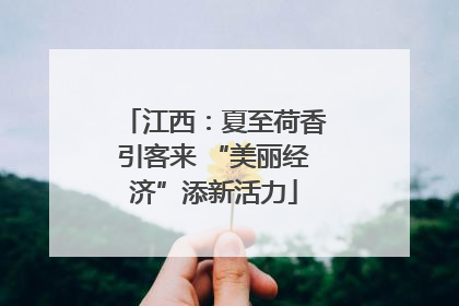 江西：夏至荷香引客来 “美丽经济”添新活力