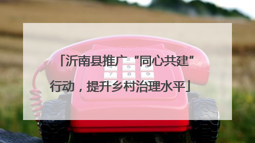 沂南县推广“同心共建”行动，提升乡村治理水平