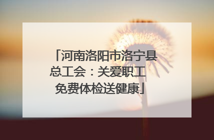河南洛阳市洛宁县总工会：关爱职工 免费体检送健康