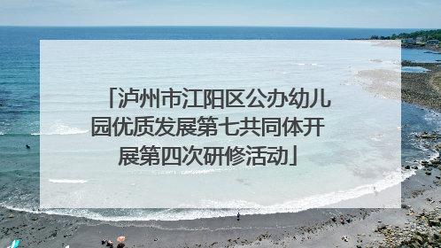 泸州市江阳区公办幼儿园优质发展第七共同体开展第四次研修活动