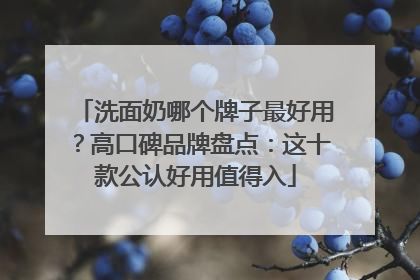 洗面奶哪个牌子最好用？高口碑品牌盘点：这十款公认好用值得入