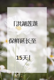 洪湖莲蓬保鲜延长至15天