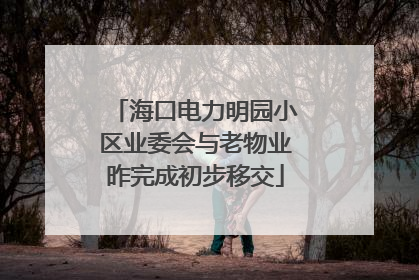 海口电力明园小区业委会与老物业昨完成初步移交