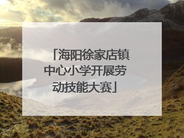海阳徐家店镇中心小学开展劳动技能大赛