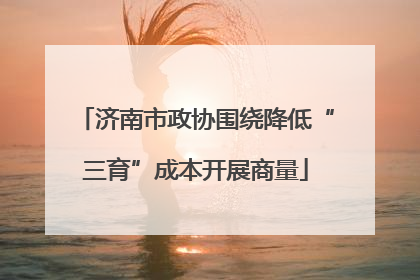 济南市政协围绕降低“三育”成本开展商量