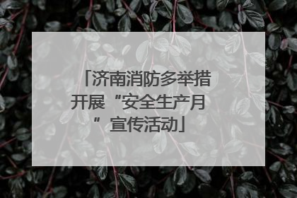 济南消防多举措开展“安全生产月”宣传活动