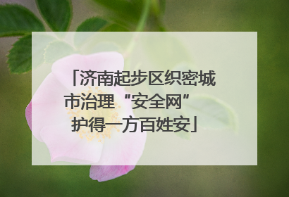 济南起步区织密城市治理“安全网” 护得一方百姓安